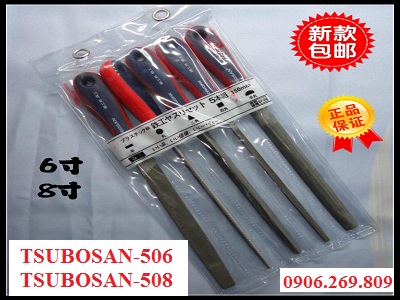 Bộ dũa kim loại cầm tay cán nhựa TSUBOSAN-506; TSUBOSAN-508 (TSUBOSAN - Nhật Bản)
